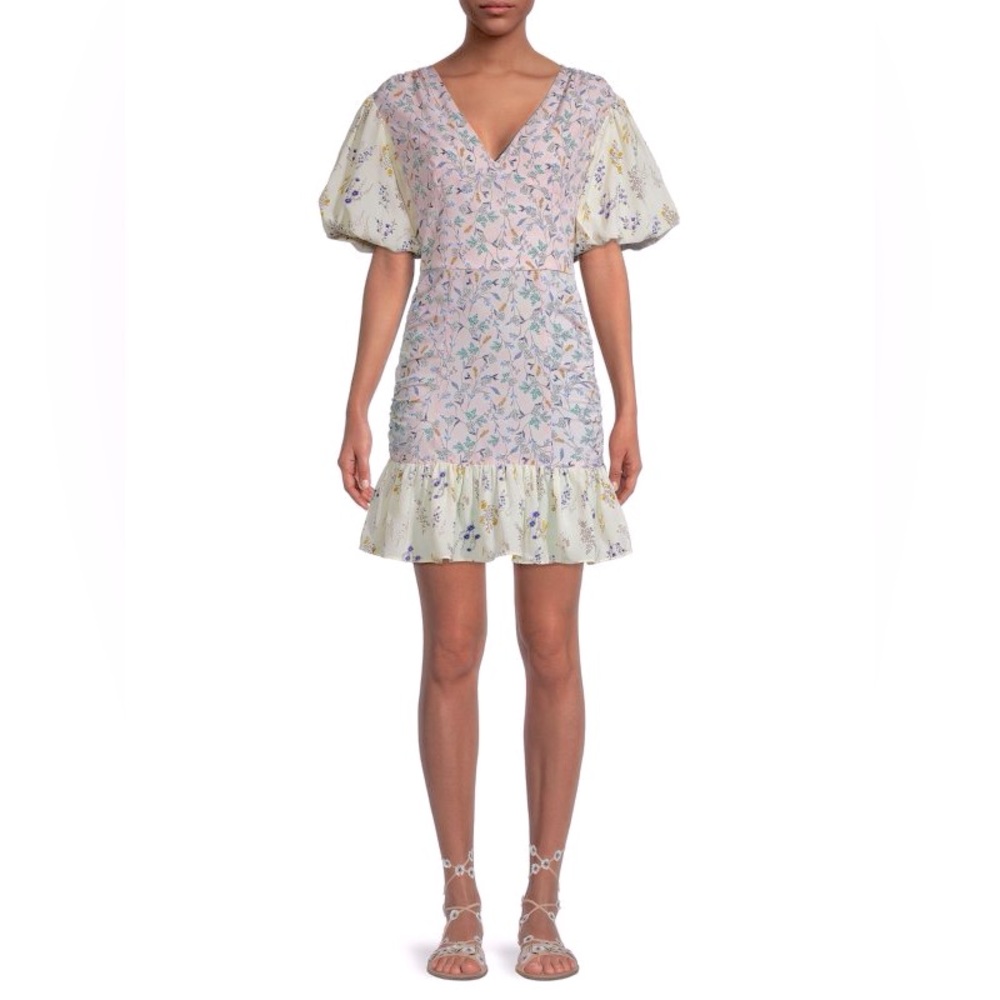NWT Lea & Viola Puff Sleeved Sheath Mini Dress